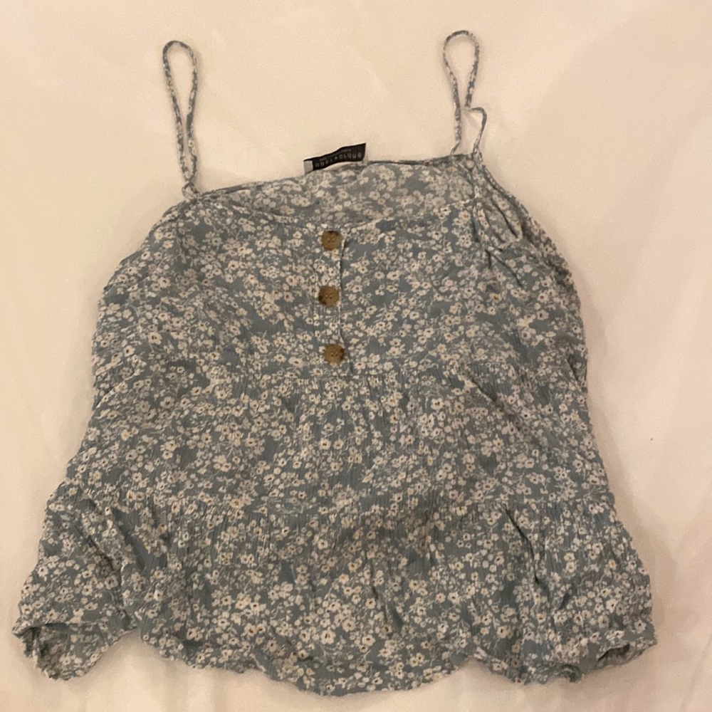 blue floral button down shirt